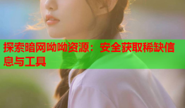 探索暗网呦呦资源：安全获取稀缺信息与工具