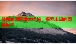 最新暗网网址大揭秘，探索未知的网络世界