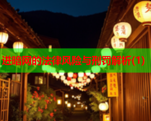 进暗网的法律风险与刑罚解析(1)