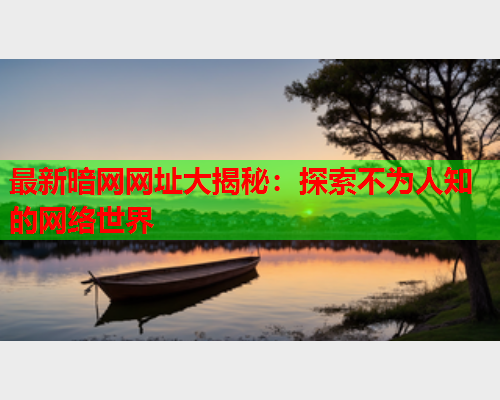 最新暗网网址大揭秘：探索不为人知的网络世界