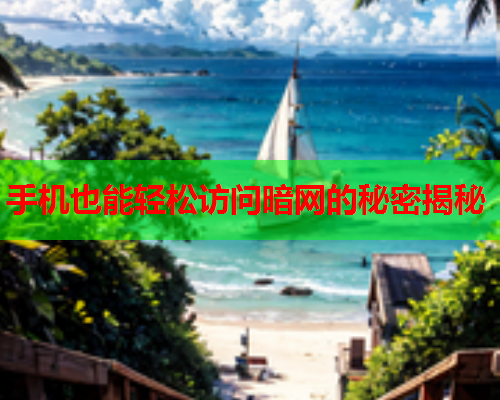 手机也能轻松访问暗网的秘密揭秘