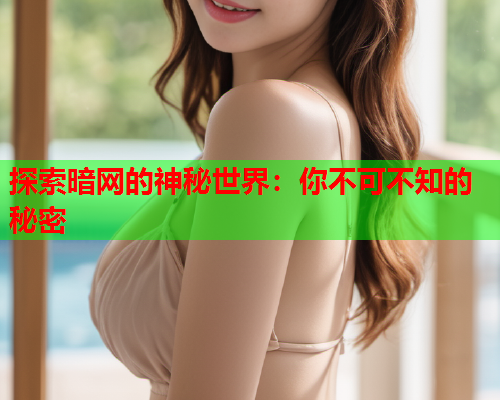 探索暗网的神秘世界：你不可不知的秘密