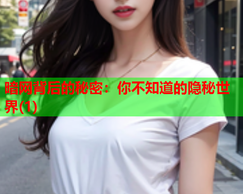暗网背后的秘密：你不知道的隐秘世界(1)