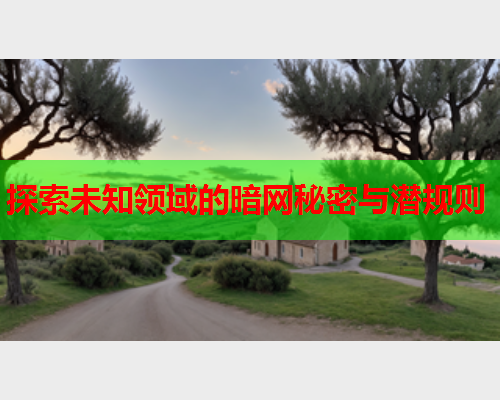 探索未知领域的暗网秘密与潜规则