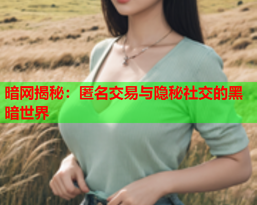 暗网揭秘：匿名交易与隐秘社交的黑暗世界